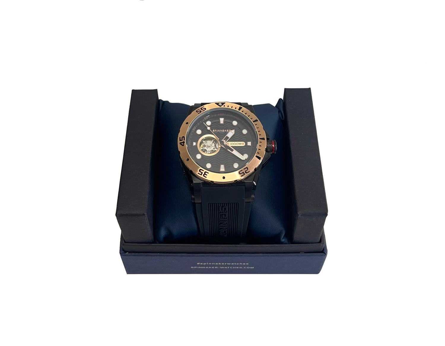 Spinnaker Overboard 1000M Automatic Black Rose Gold Watch